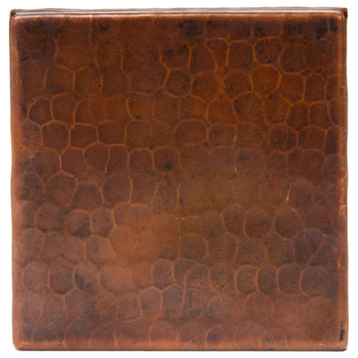 4" x 4" Hammered Copper Tile
