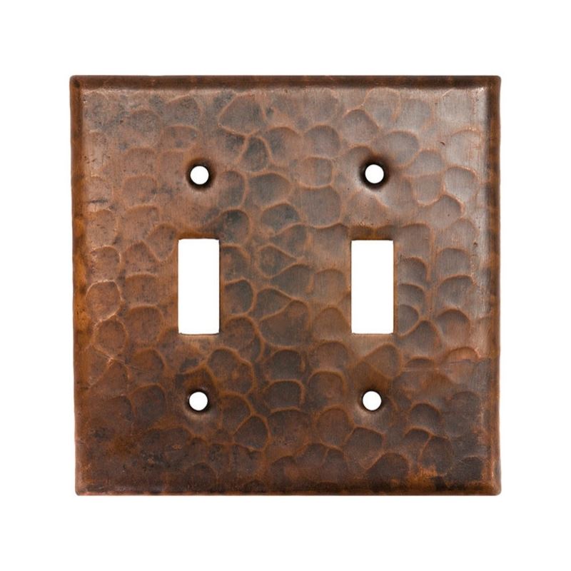 Copper Switchplate Double Toggle Switch Cover - Quantity 2