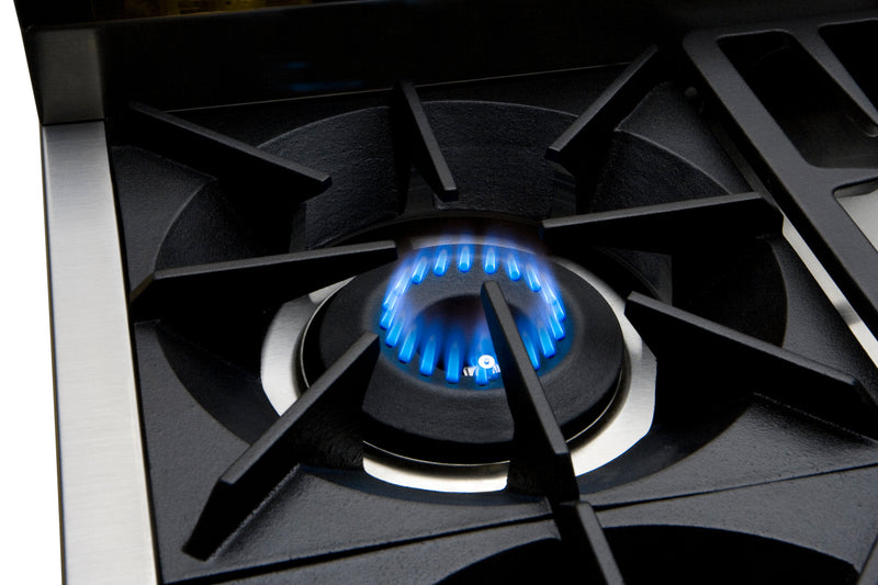 Connoisseurian 36″ Dual Fuel, Self Clean Range with Open Burners