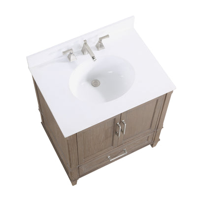 Montauk 30" Single  Bathroom Vanity in Light Oak