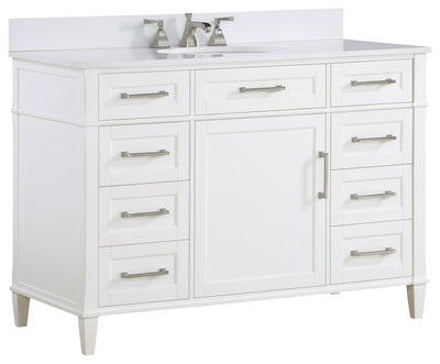 Montauk 48" Single Bathroom Vanity in White