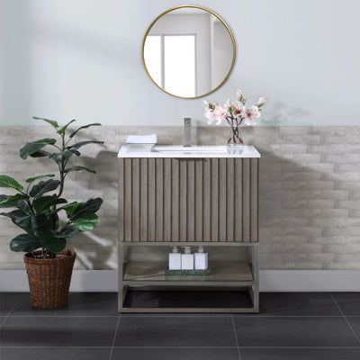 Terra 30" Single  Bathroom Vanity in Greywash
